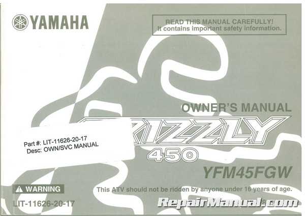 yamaha grizzly repair manual