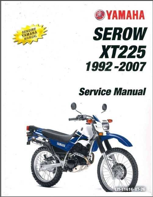 yamaha xt225 repair manual