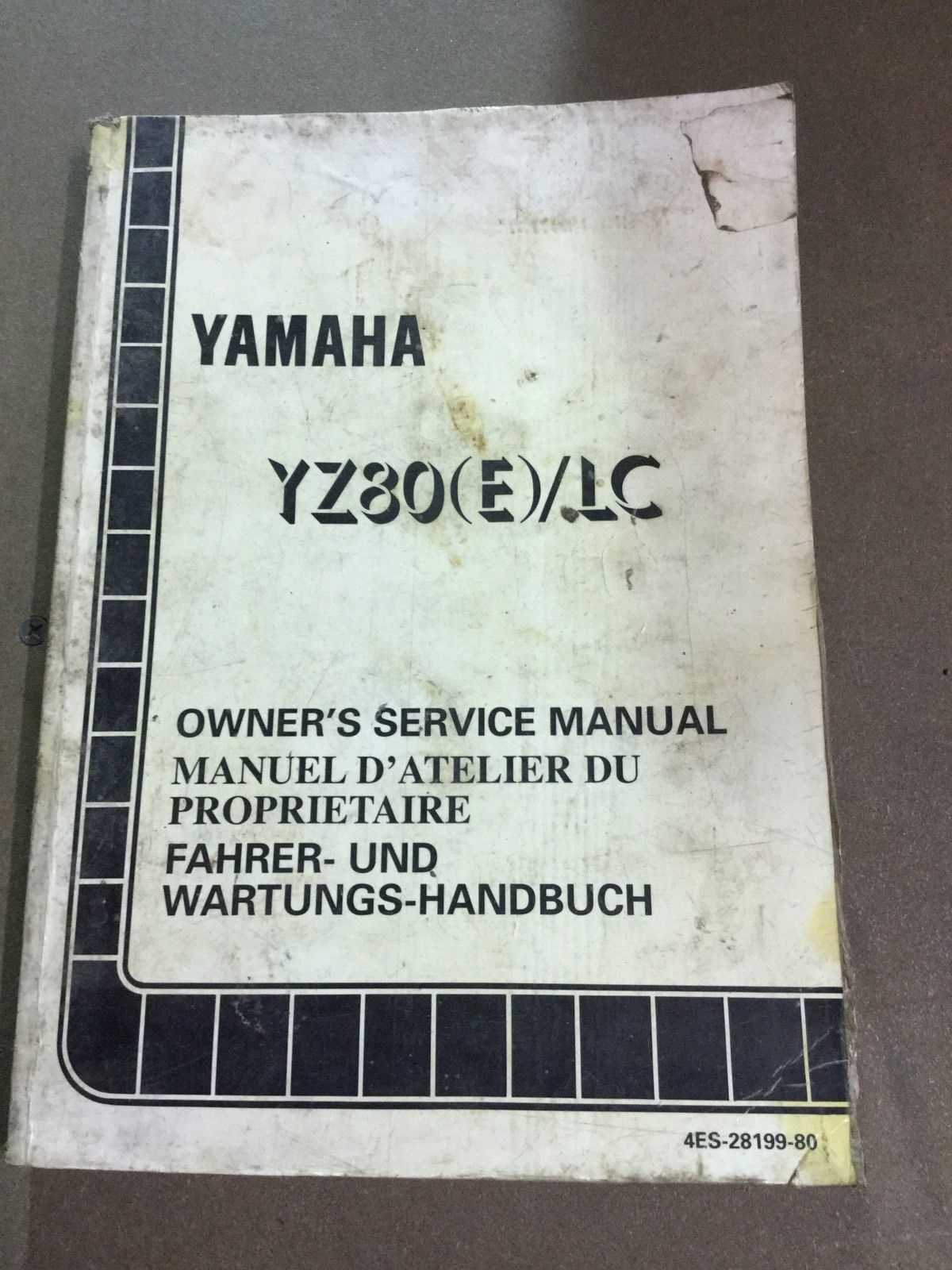 yamaha yz80 repair manual