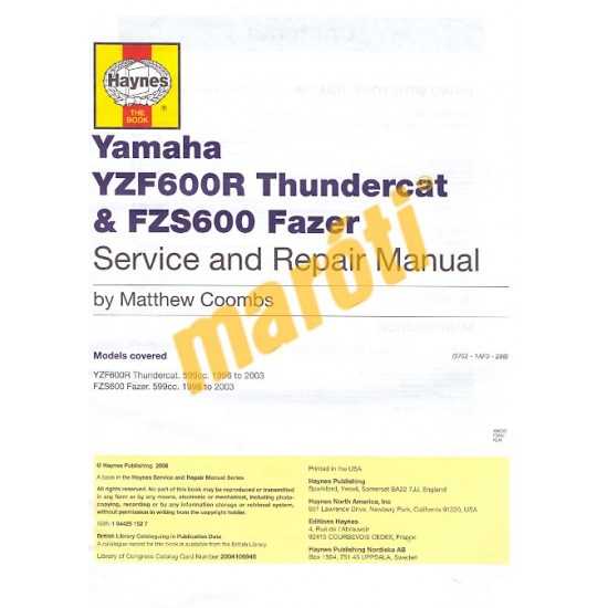 yamaha yzf600r thundercat repair manual