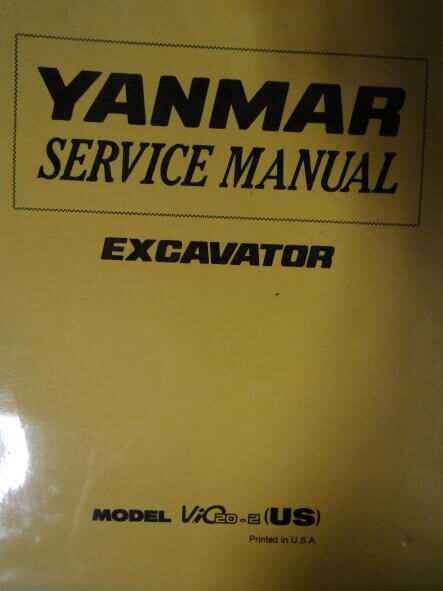 yanmar excavator repair manual