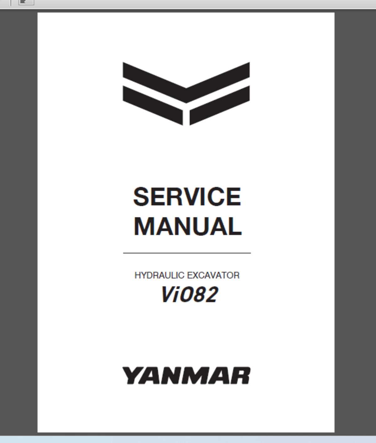 yanmar excavator repair manual