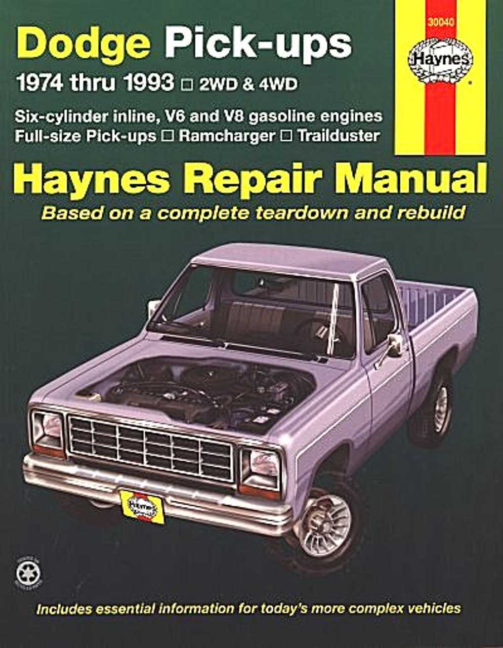 dodge pickup repair manual