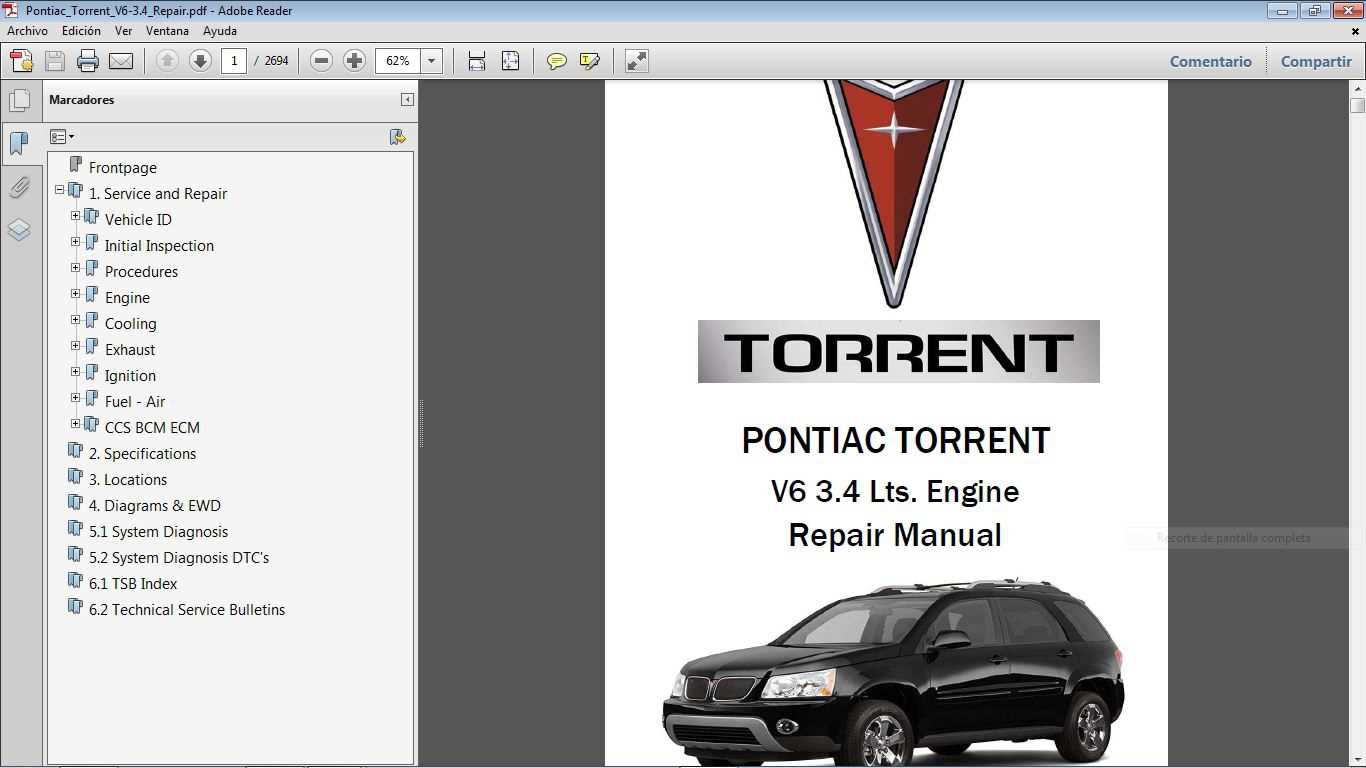 2008 pontiac torrent repair manual