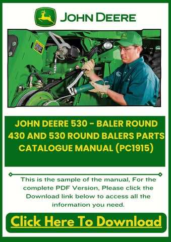 john deere 530 baler repair manual