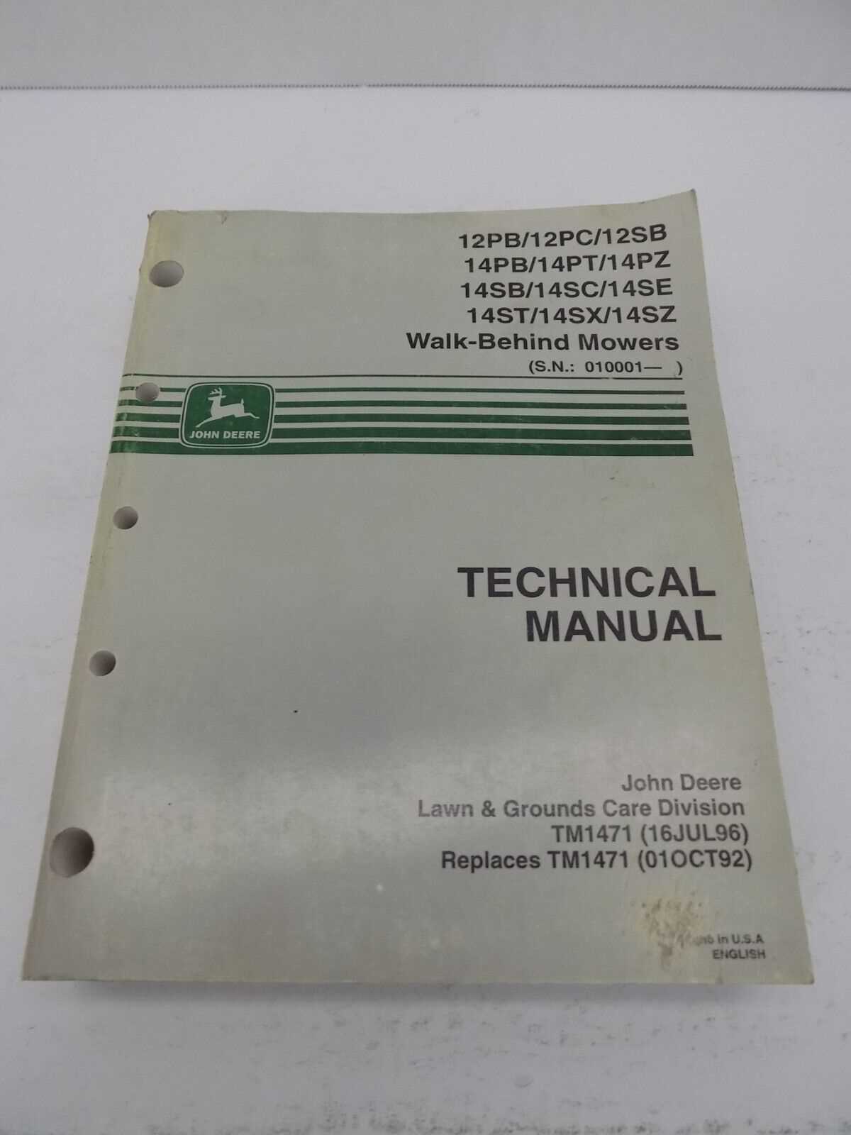 john deere 14sb repair manual