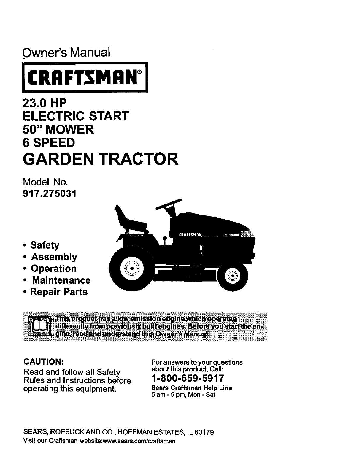 craftsman ys4500 repair manual