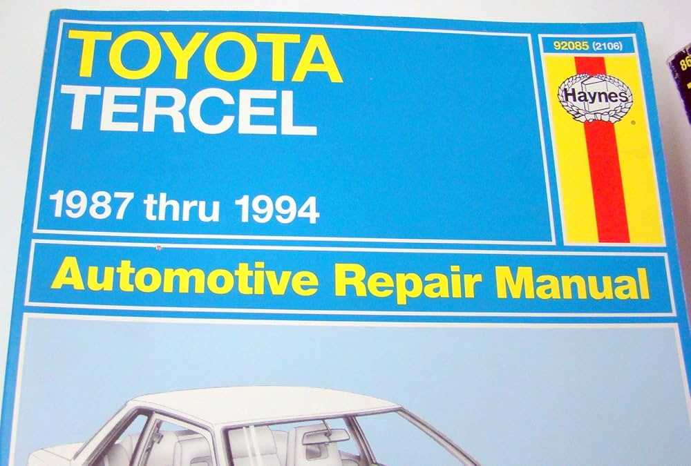 toyota tercel repair manual