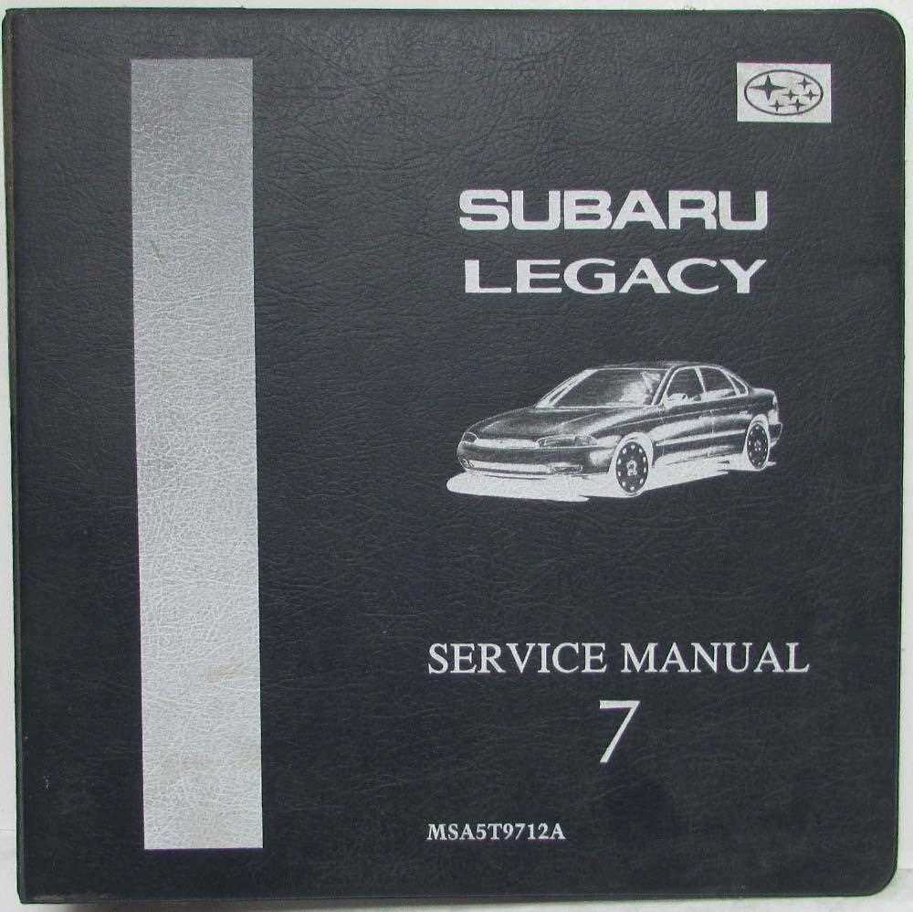 subaru legacy repair manual