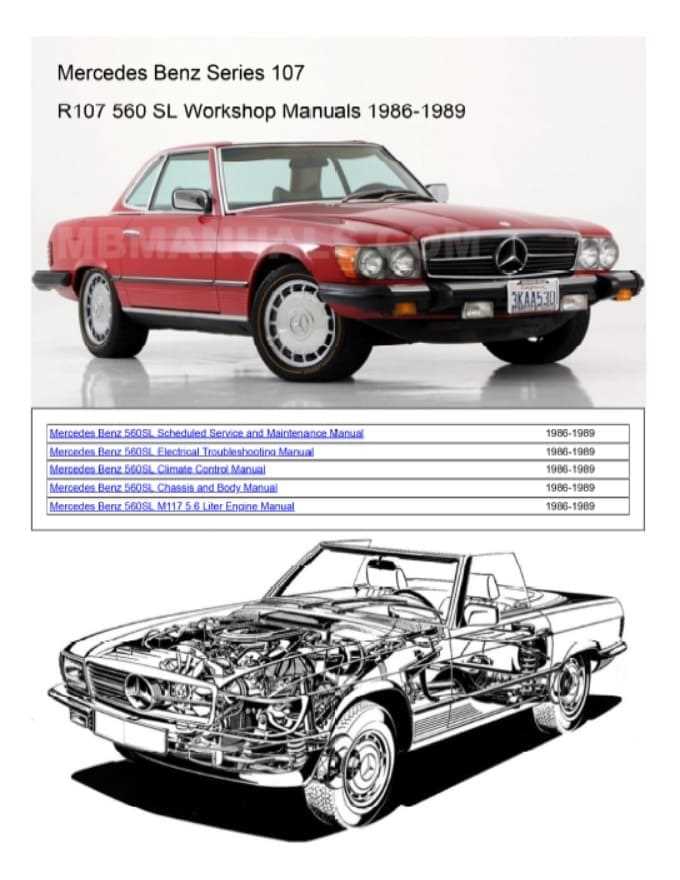 mercedes 560sl repair manual