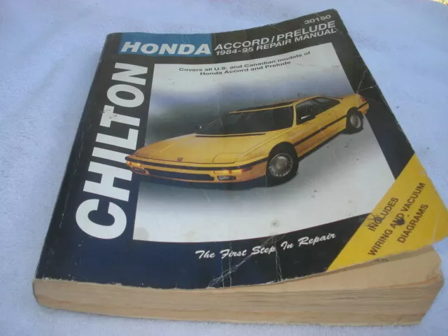 chilton honda prelude repair manual