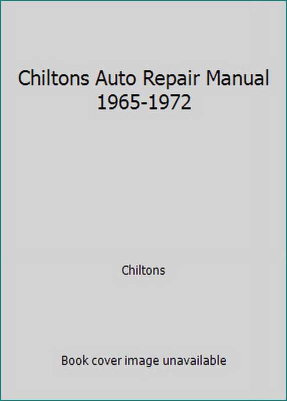 chiltons auto repair manual 1972