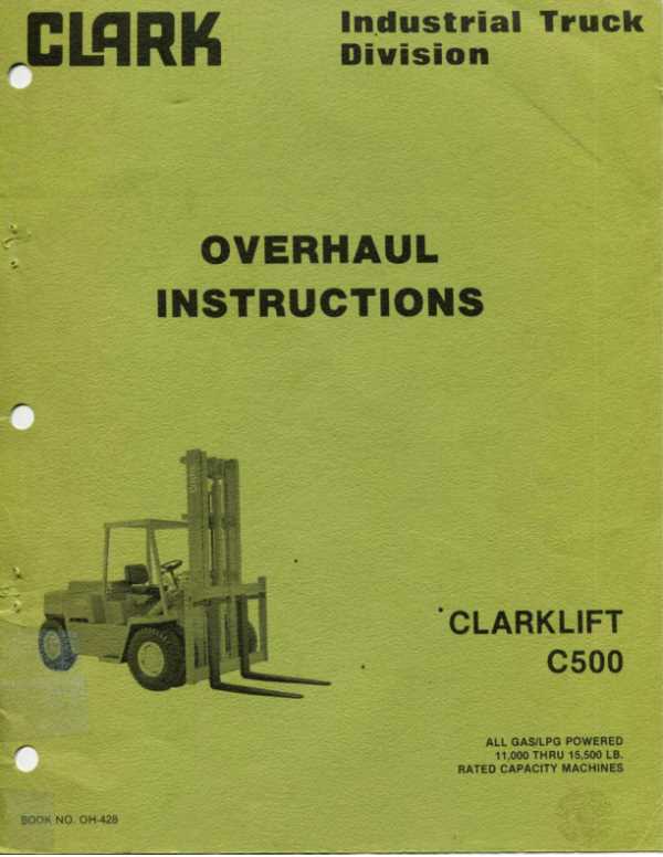 clark c500 forklift repair manual