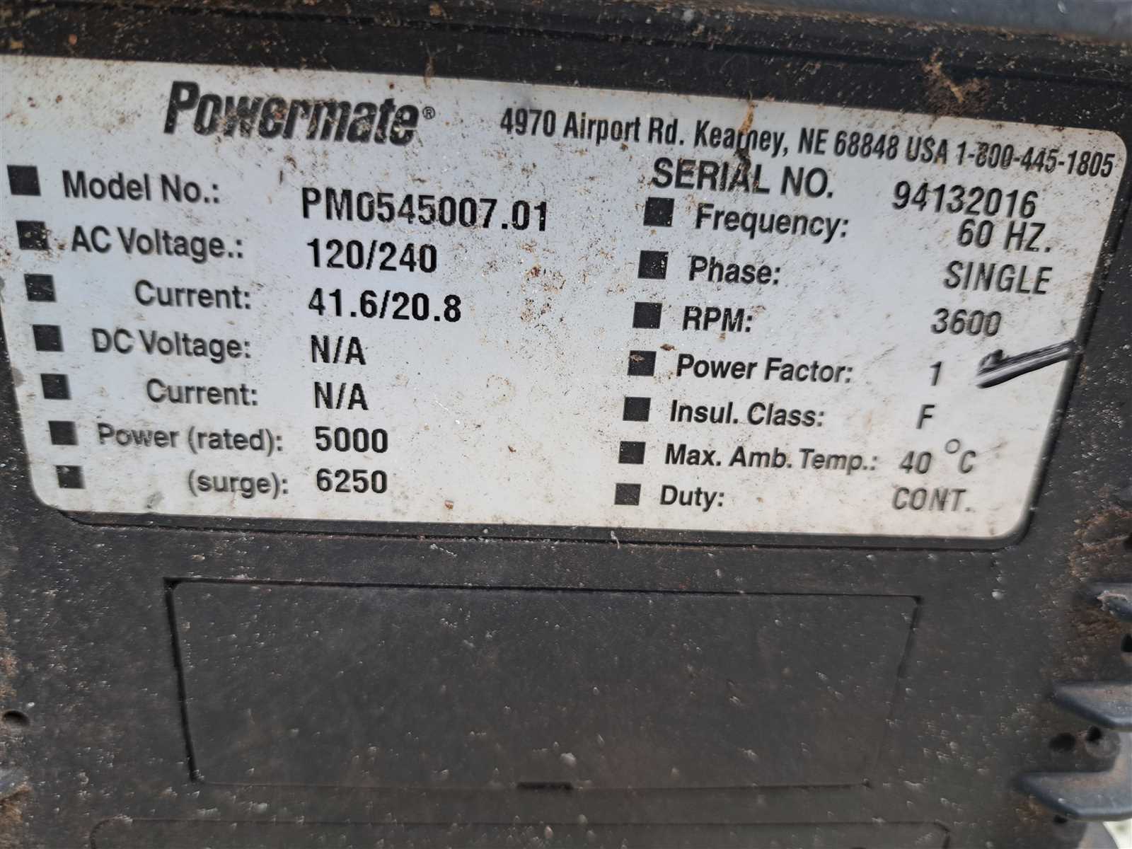 coleman powermate 6250 repair manual