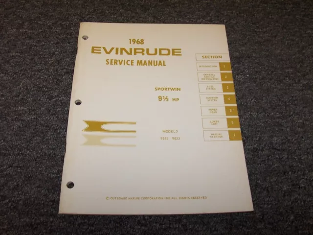 evinrude outboard motor repair manual