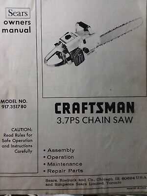 craftsman chainsaw repair manual