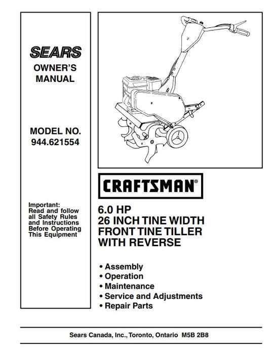 craftsman tiller repair manual