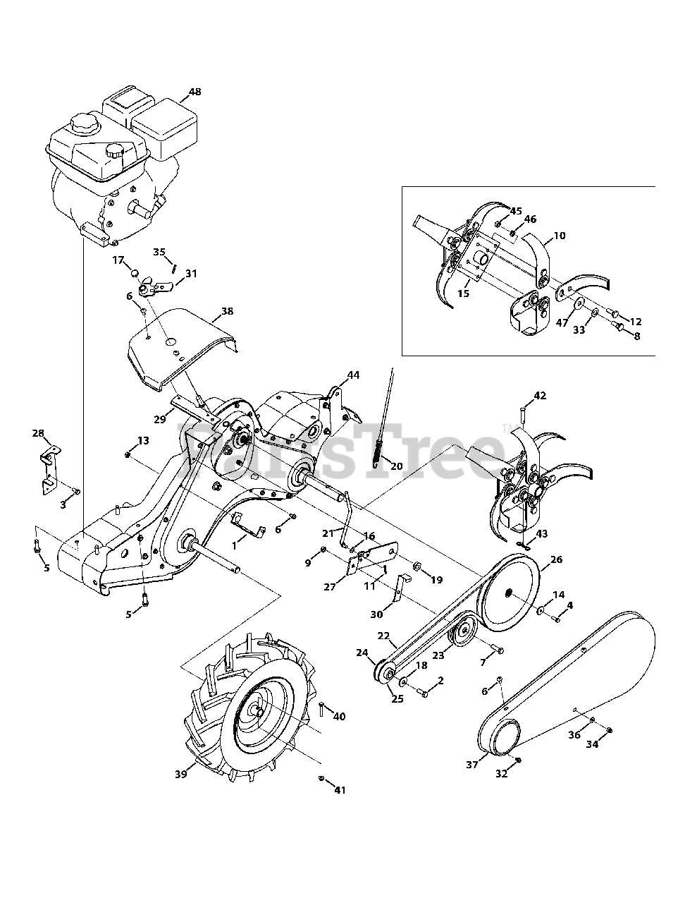 craftsman tiller repair manual