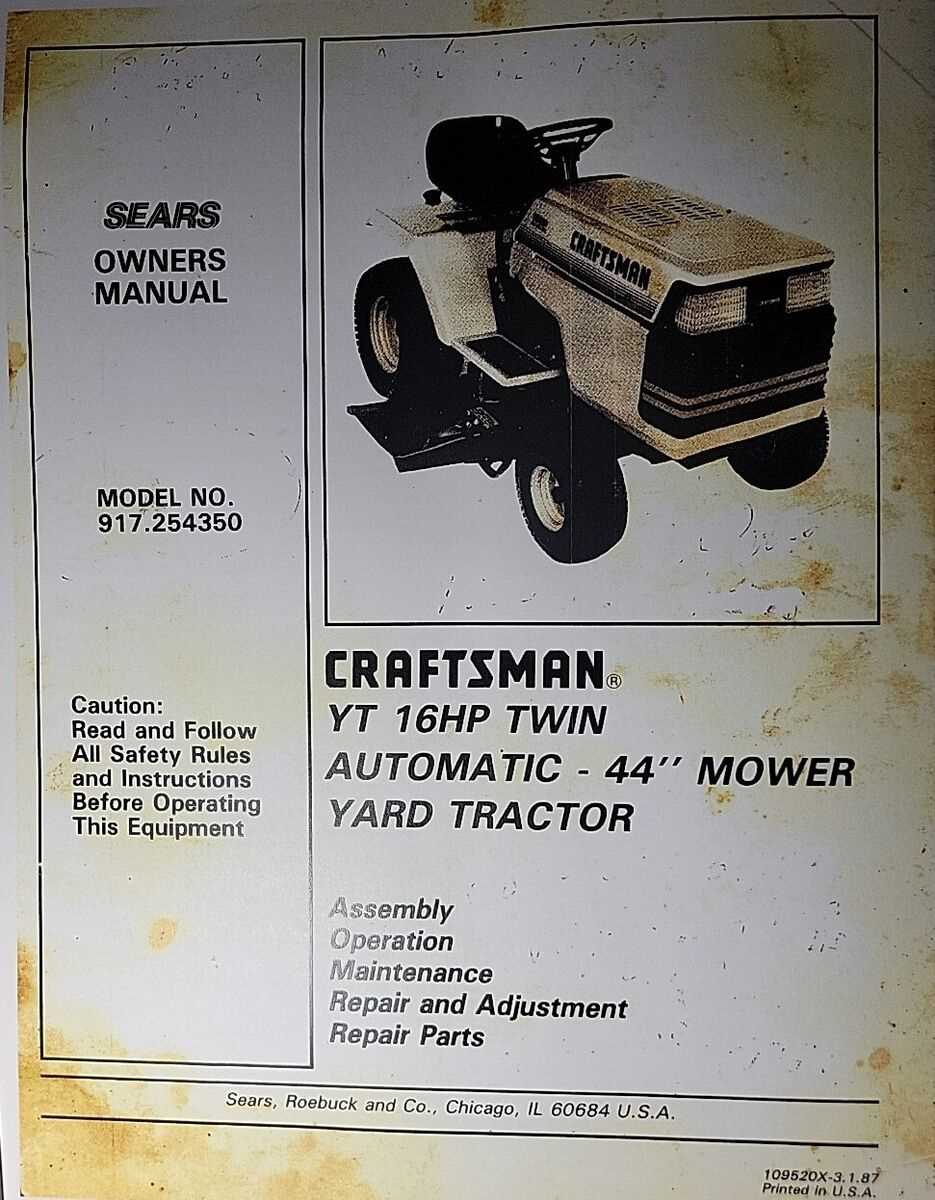 craftsman ys4500 repair manual