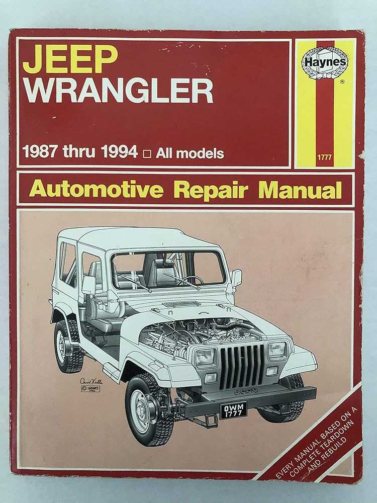 1993 jeep wrangler repair manual