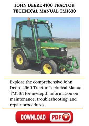 john deere 4100 repair manual