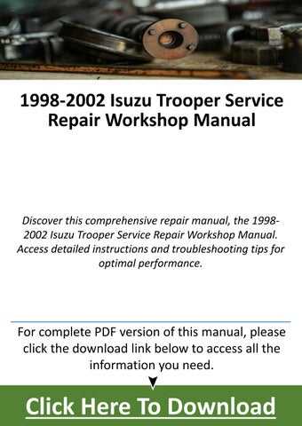 1995 isuzu rodeo service repair workshop manual