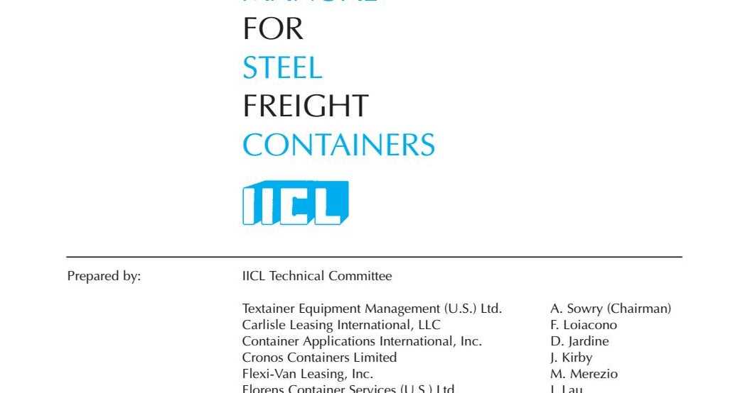 iicl container repair manual