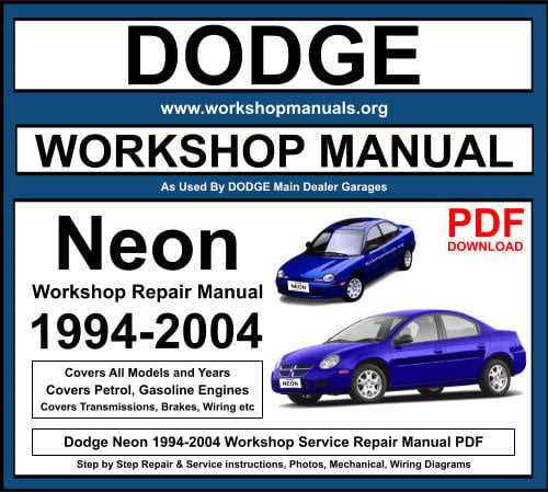 dodge neon repair manual