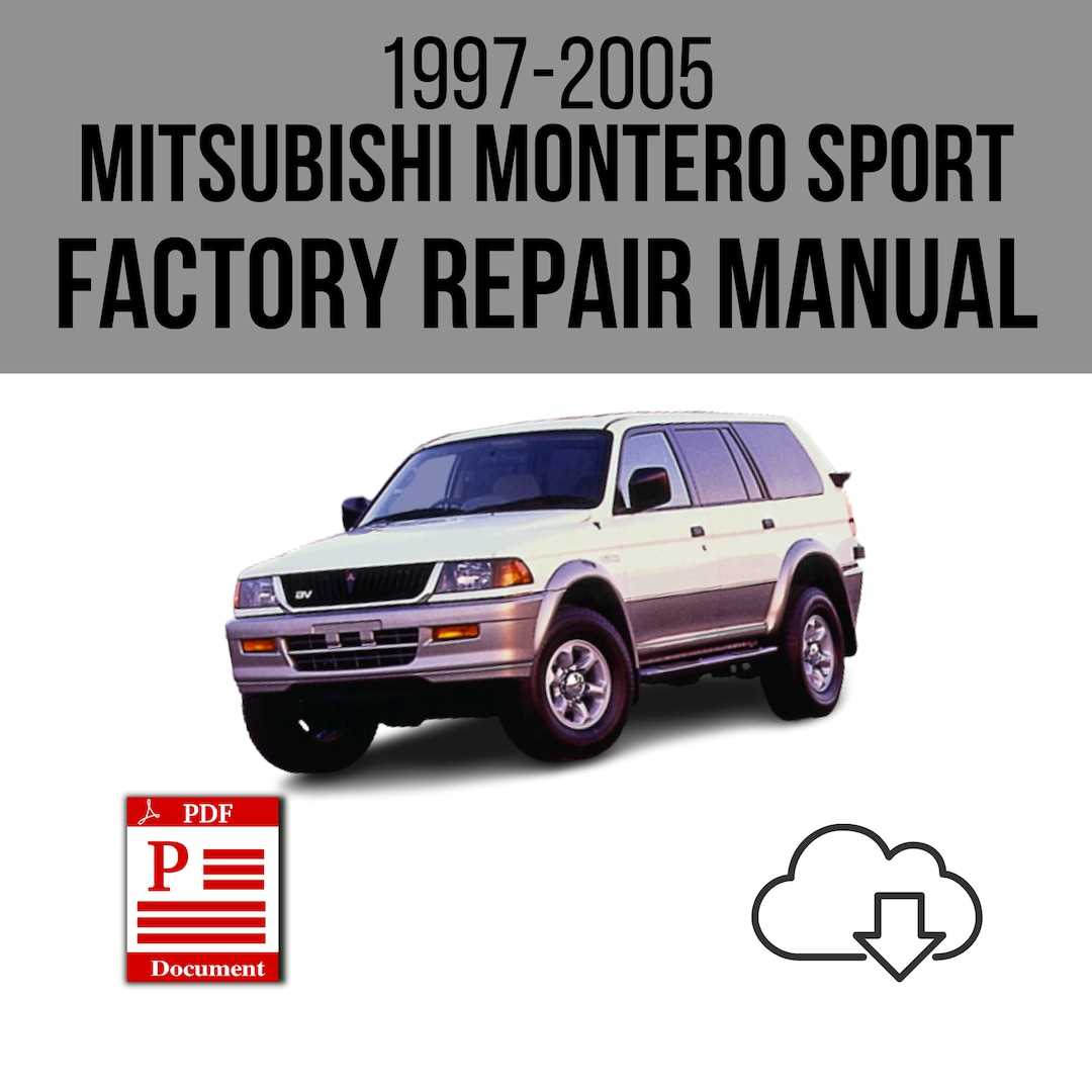 2001 mitsubishi montero xls repair manual