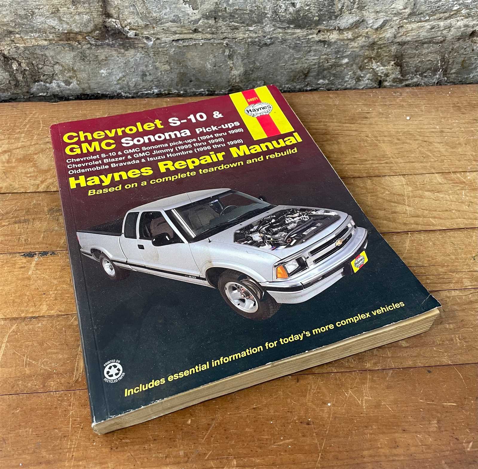 gmc sonoma repair manual