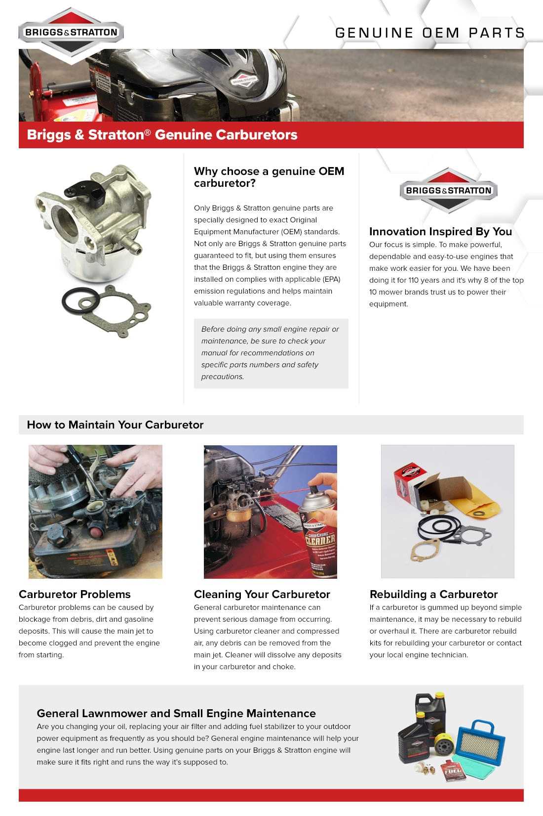 briggs stratton small engine repair manual