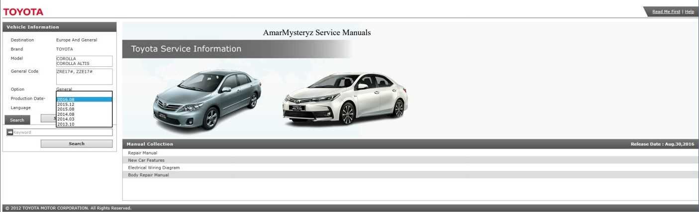 2014 toyota corolla repair manual