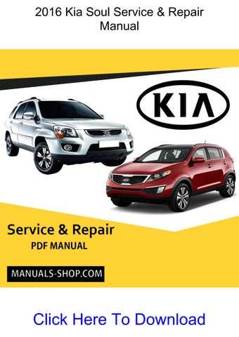 2016 kia soul repair manual