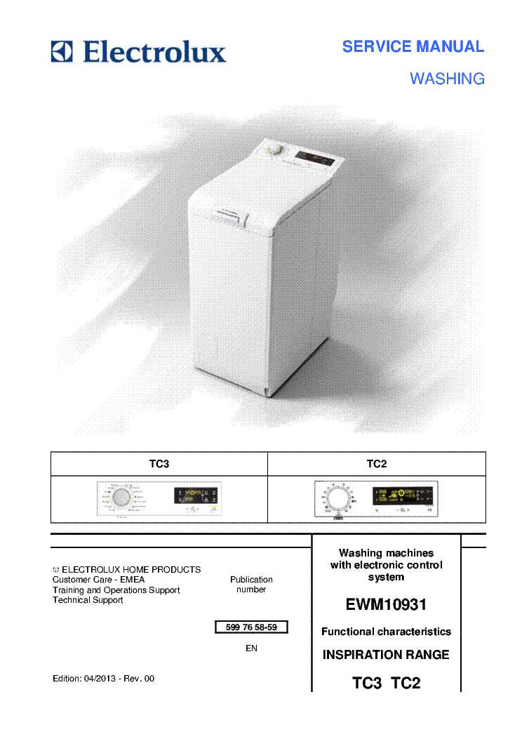 electrolux washing machine repair manual