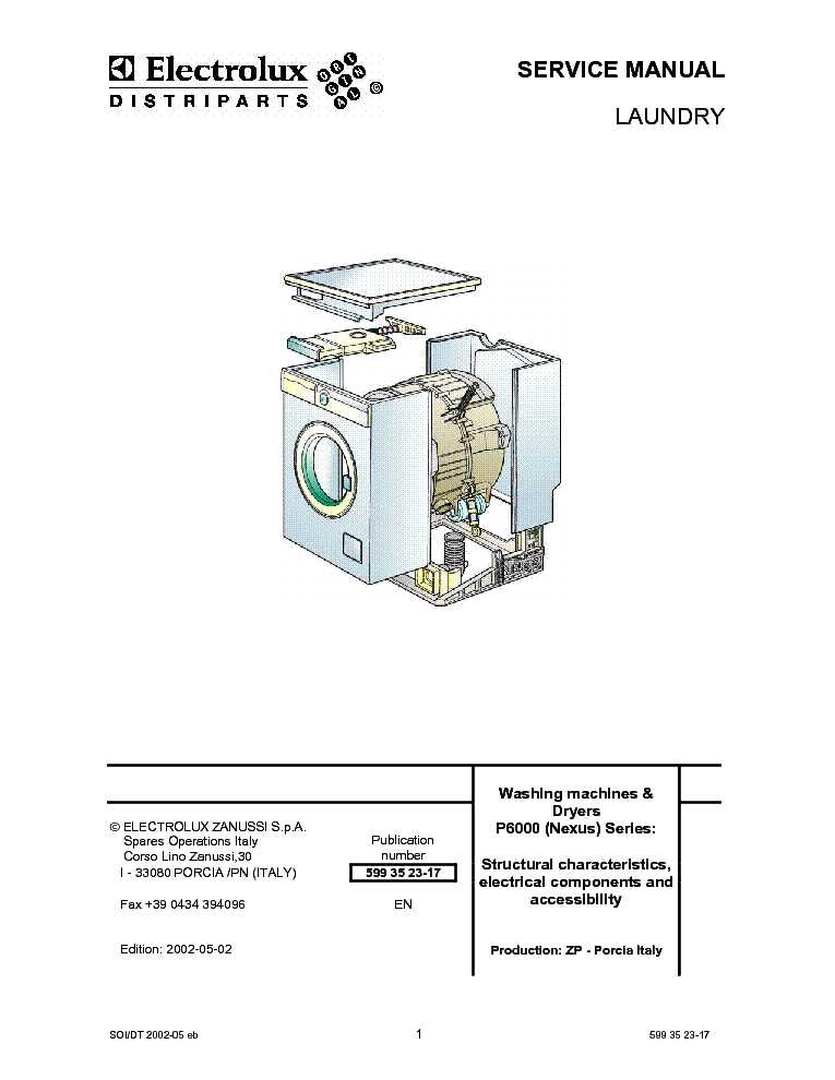 electrolux washing machine repair manual