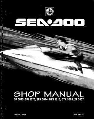 sea doo repair manuals