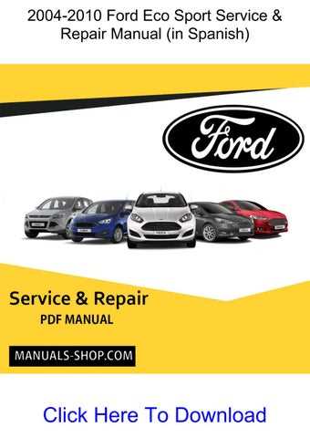 ford ecosport repair manual