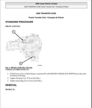 jeep patriot repair manual