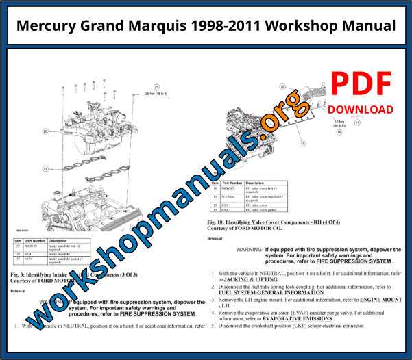 grand marquis repair manual