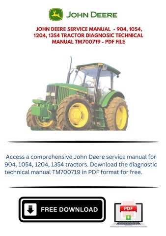 free john deere tractor repair manuals