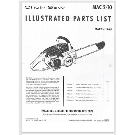 mcculloch chainsaw repair manual