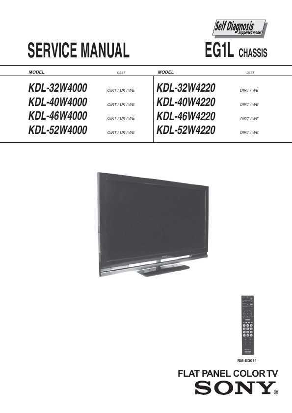 sony bravia tv repair manual