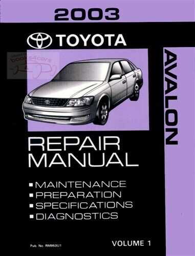 2003 toyota avalon repair manual