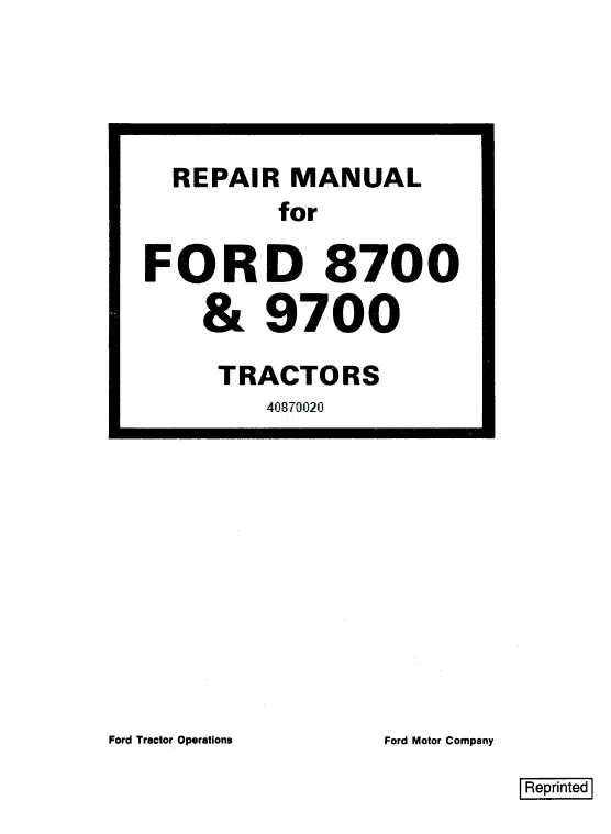 ford 3000 tractor repair manual