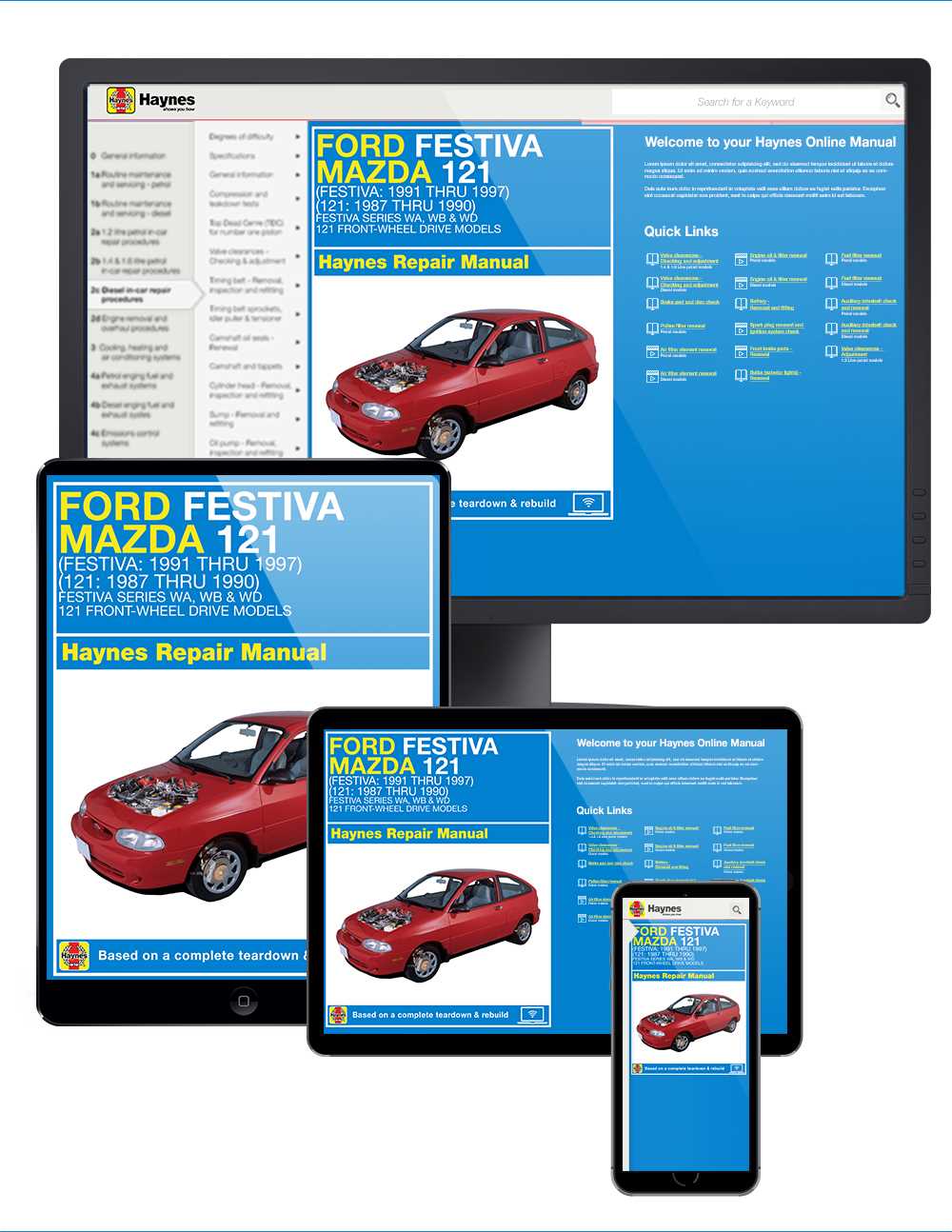 ford festiva repair manual