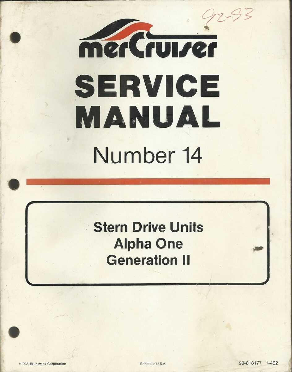 mercruiser alpha one repair manual