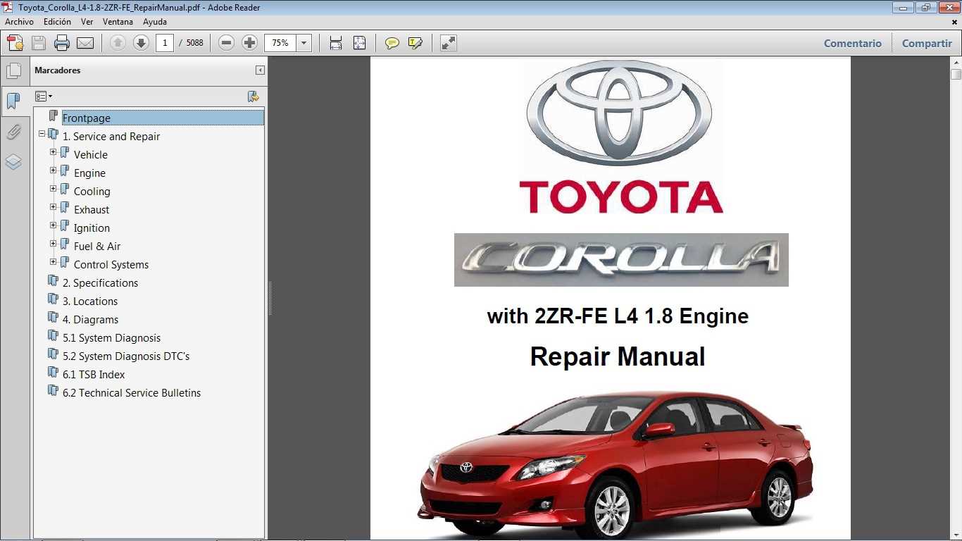 2012 toyota corolla repair manual