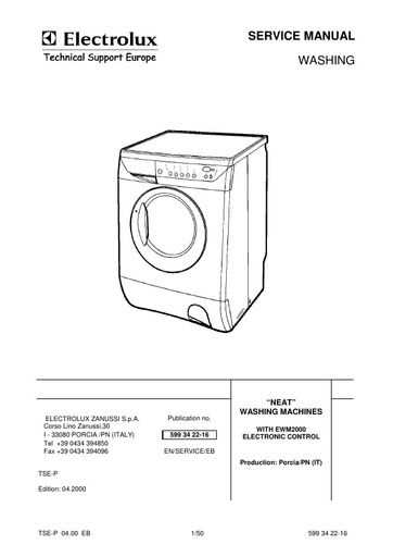 electrolux washing machine repair manual