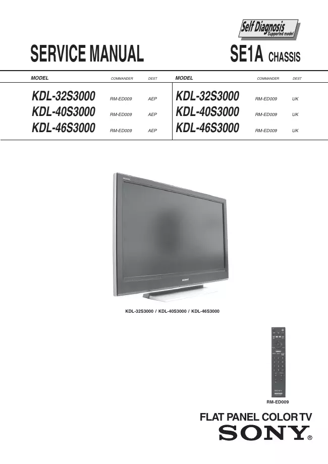 sony bravia tv repair manual