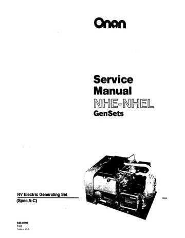 onan 4000 generator repair manual